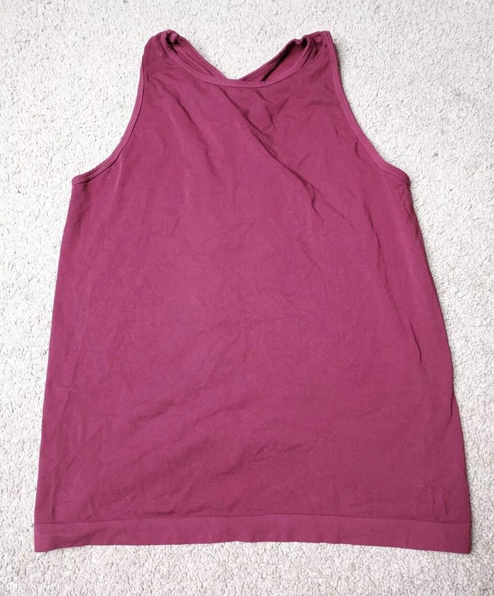 Fabletics Maroon Tank Top Women's Size L Soft Fabric Shirt Workout Tank